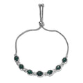 KARIS African Malachite Bolo Bracelet in Platinum Bond & Stainless Steel 9.00 ctw - Sticky add to cart bar