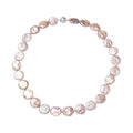 Natural Purple Organic Shape Pearl Necklace 20 Inches in Rhodium Over Sterling Silver with Magnetic Clasp - Sticky add to cart bar