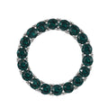 Karis Emerald Color Crystal Circle Pendant in Platinum Bond - Sticky add to cart bar
