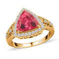 ILIANA 18K Yellow Gold AAA Ouro Fino Rubellite and G-H SI Diamond Ring 5.20 Grams 2.75 ctw - Sticky add to cart bar
