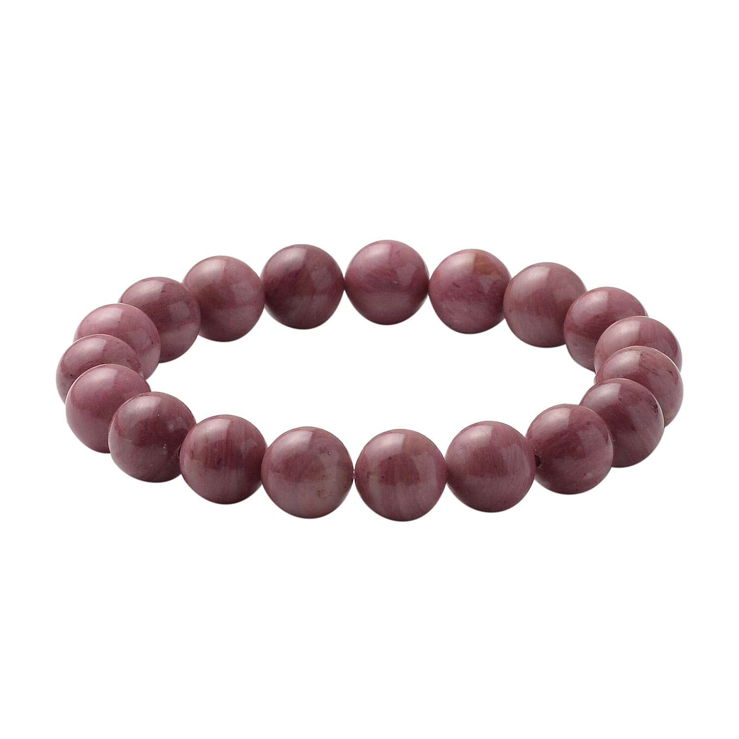 Rhodochrosite Beaded Stretch Bracelet 173.25 ctw
