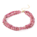 Tucson Show Morro Redondo Pink Tourmaline Beaded Dual Row Bracelet in 14K Yellow Gold Over Sterling Silver (8.00 In) 65.00 ctw - Sticky add to cart bar