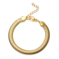 Flat Snake Bracelet in Stainless Steel (7.50 In)