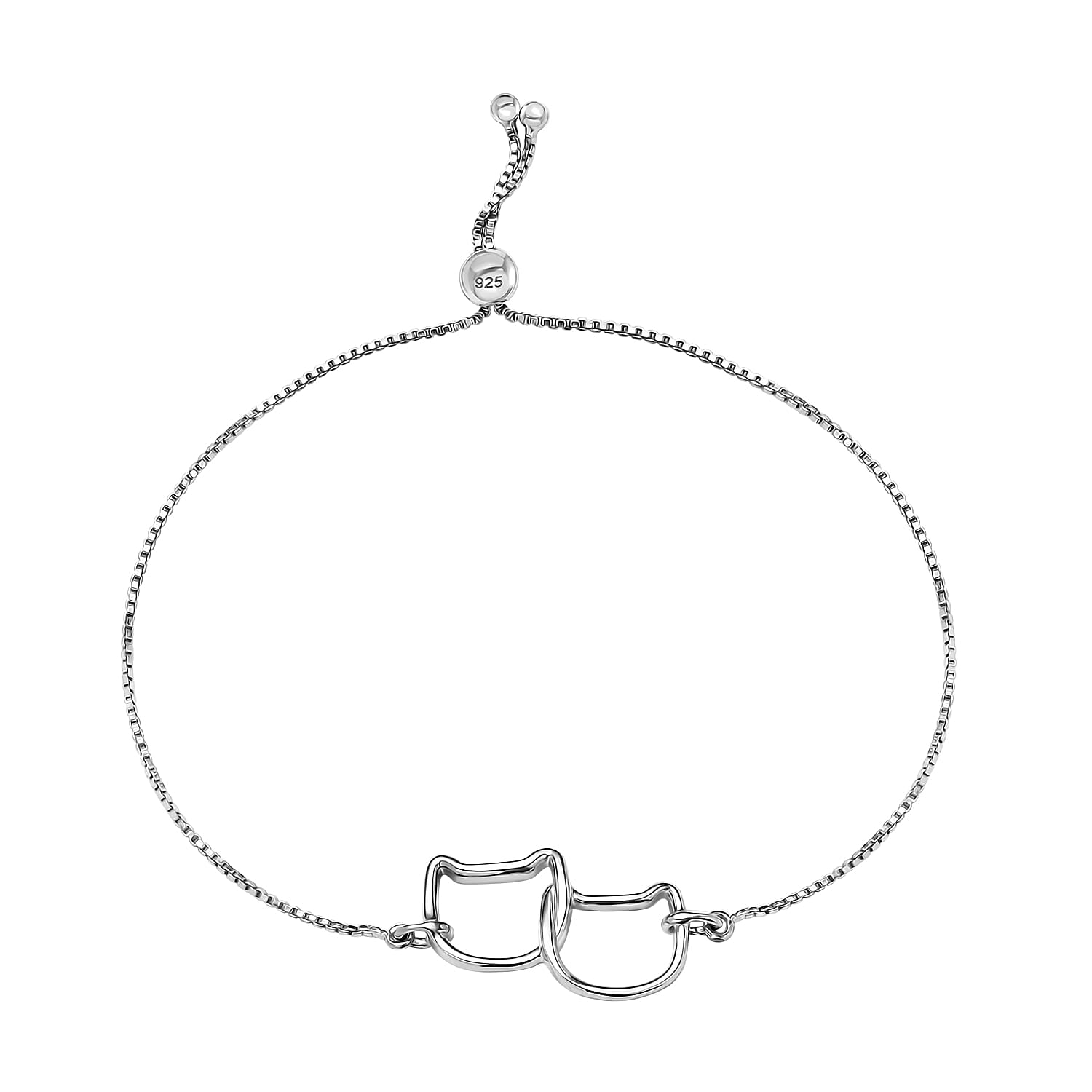 Bolo Bracelet in Platinum Over Sterling Silver 5.20 Grams