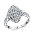 RHAPSODY 950 Platinum IGI CERTIFIED Diamond E-F VS Marquise Shape Ring 7.80 Grams 1.00 ctw - Sticky add to cart bar
