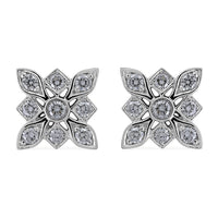 950 Platinum  White Diamond  Earring ,  Platinum Wt. 5.94 g 1.01 ctw