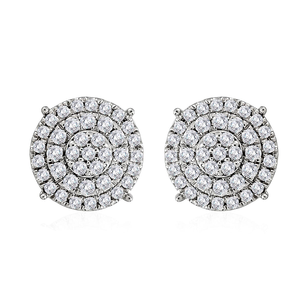 IGI Certified Rhapsody 950 Platinum E-F VS Diamond Stud Earrings 7.10 Grams 1.00 ctw