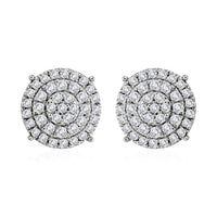 IGI Certified Rhapsody 950 Platinum E-F VS Diamond Stud Earrings 7.10 Grams 1.00 ctw