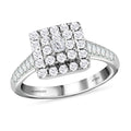 RHAPSODY IGI Certified 950 Platinum Diamond E-F VS Ring 6.40 Grams 1.00 ctw - Sticky add to cart bar