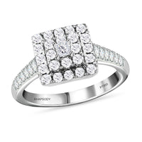 RHAPSODY IGI Certified 950 Platinum Diamond E-F VS Ring 6.40 Grams 1.00 ctw