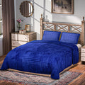 HOMESMART Blue Ultra Soft Crystal Velvet 3pcs Comforter Set - Queen - Sticky add to cart bar