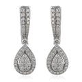 Rhapsody 950 Platinum E-F VS Diamond Dangle Earrings 8 Grams 1.00 ctw - Sticky add to cart bar