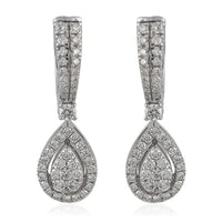 Rhapsody 950 Platinum E-F VS Diamond Dangle Earrings 8 Grams 1.00 ctw