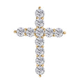 LUXORO 10K Yellow Gold Moissanite Cross Pendant 0.65 - Sticky add to cart bar