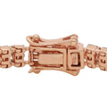 Natural Champagne Diamond Bracelet in Rhodium and Vermeil Rose Gold Over Sterling Silver (7.25 In) 10 Grams 3.60 ctw - Sticky add to cart bar