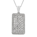 0.90 ctw Moissanite Oval Shape Cocktail Pendant Necklace 18 Inches in Rhodium Over Sterling Silver - Sticky add to cart bar