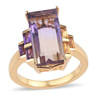 AAA Anahi Ametrine and Multi Gemstone Ring in Vermeil Yellow Gold Over Sterling Silver (Size 10.0) 7.10 ctw