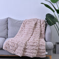 HOMESMART Off White Faux Rabbit Fur Throw (60"x80") - Sticky add to cart bar
