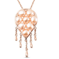 Freshwater Cultured Pearl Pendant in 14K YG Over Sterling Silver