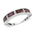 Anthil Garnet, Zircon Eternity Band Ring in Vermeil RG Over Sterling Silver (Size 10.0) 1.30 ctw - Sticky add to cart bar
