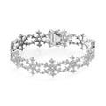 Diamond Accent Bracelet in Platinum Over Copper (7.50 In) 17.15 Grams - Sticky add to cart bar