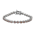 Natural Merelani Color Change Garnet Tennis Bracelet in Platinum Over Sterling Silver (6.50 In) 10.70 Grams 5.75 ctw - Sticky add to cart bar