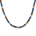 41.50 ctw Multi Gemstone Tennic Necklace 18 Inches in Platinum Over Sterling Silver 19.50 Grams - Sticky add to cart bar