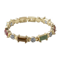 Magnetic By Design Multi Gemstone Bracelet in Dualtone (6.50 In) 20.00 ctw