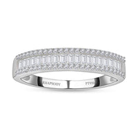 RHAPSODY IGI Certified 950 Platinum E-F VS Diamond Band Ring 3.65 Grams 0.50 ctw