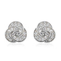 KARIS Simulated Diamond Knotted Stud Earrings in Platinum Bond 1.50 ctw - Sticky add to cart bar