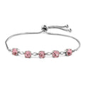 KARIS Light Rose Crystal Bolo Bracelet in Platinum Bond and Stainless Steel - Sticky add to cart bar