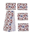 HOMESMART Floral Pattern 70% Polyester, 24% Cotton and 6% Rayon Set of 4 Placemat (13"x18") and Table Runner (13"x72") - Sticky add to cart bar