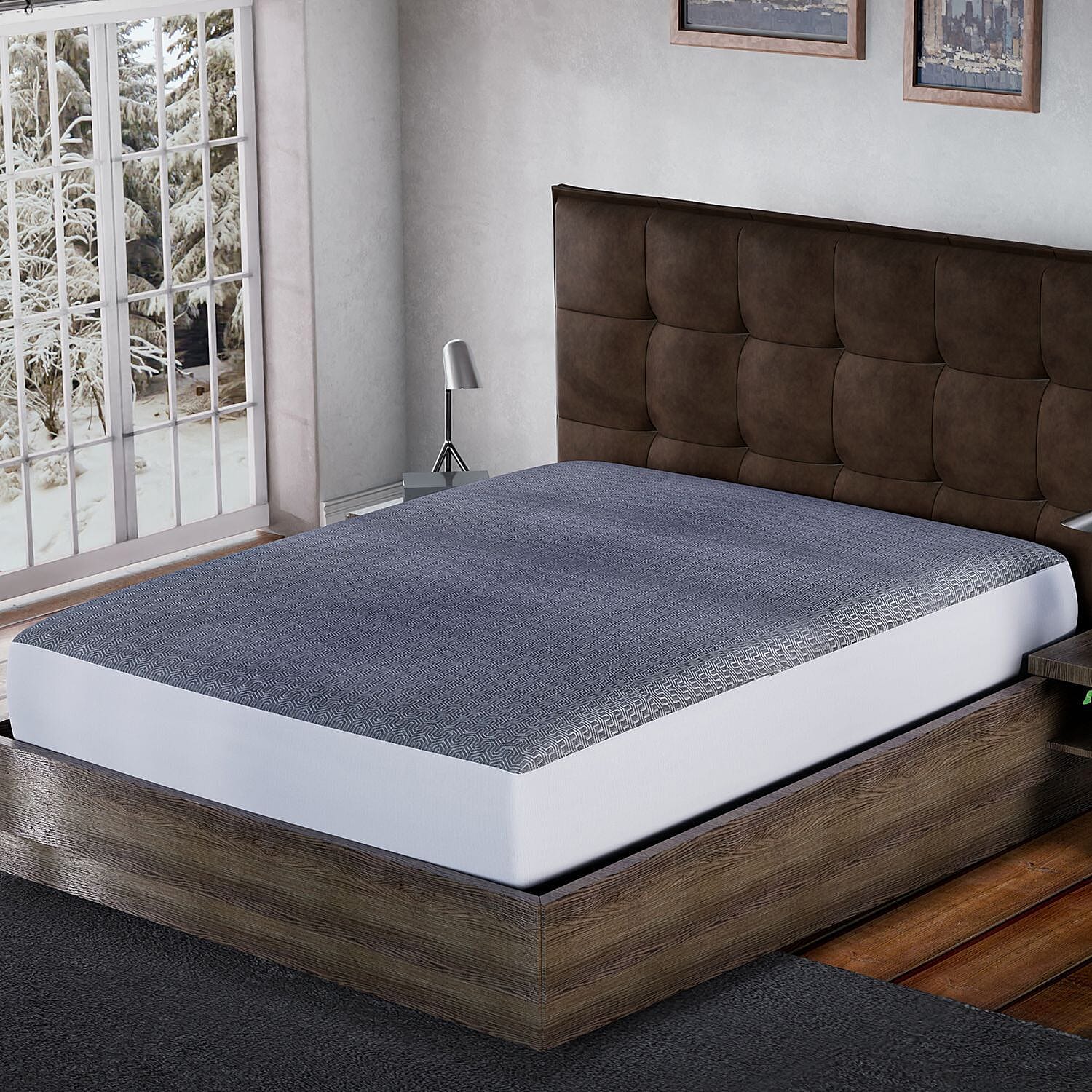 HOMESMART Gray Bamboo Charcoal Waterproof Mattress Protector  - Queen 2.31lbs