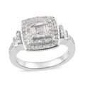 Diamond Ring in Platinum Over Sterling Silver 0.40 ctw - Sticky add to cart bar