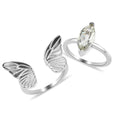 KARIS Montezuma Prasiolite Set of 2 Ring in Platinum Bond 1.60 ctw - Sticky add to cart bar