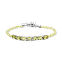 Peridot Bracelet in Platinum Bond (8.00 In) 11.00 ctw