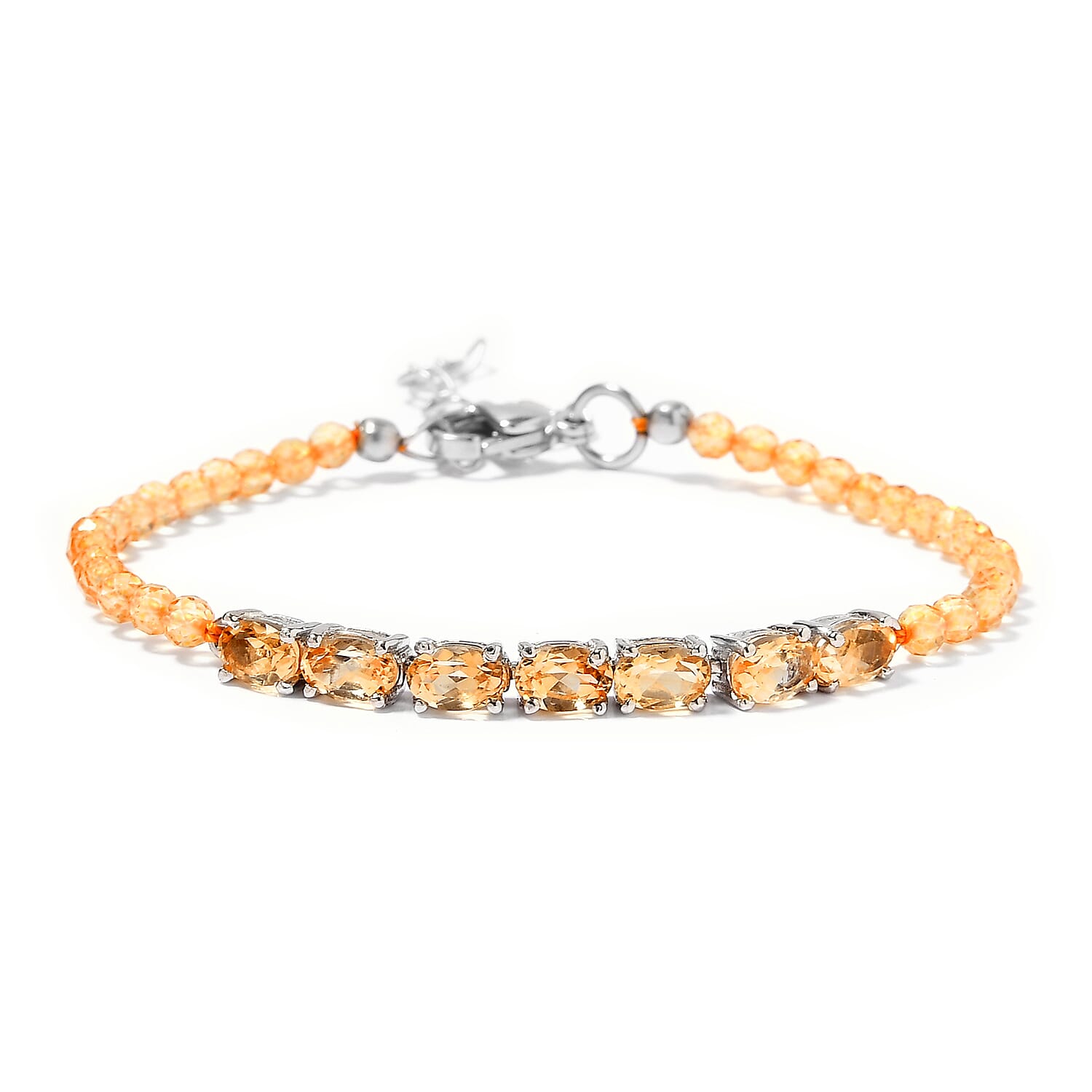 Peridot Bracelet in Platinum Bond (8.00 In) 11.00 ctw