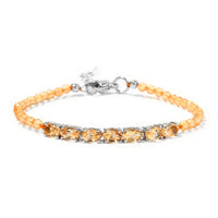 Peridot Bracelet in Platinum Bond (8.00 In) 11.00 ctw