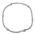 Magnetic Hematite 317.00 ctw Bead Necklace in Silvertone 22 Inches - Sticky add to cart bar