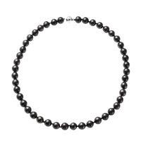 275.00 ctw Shungite 9-11 mm Beaded Necklace 20 Inches in Sterling Silver