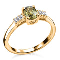 Iliana 18K Yellow Gold AAA Ambanja Demantoid Garnet and G-H SI Diamond Ring (Size 10.0) 1.00 ctw - Sticky add to cart bar