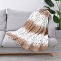 HOMESMART Dots Pattern Faux Fur Sherpa Blanket - Brown (59"x78") - Sticky add to cart bar