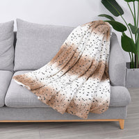 HOMESMART Dots Pattern Faux Fur Sherpa Blanket - Brown (59"x78")