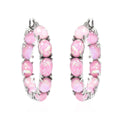 Green Magic Simulated Opal Inside Out Hoop Earrings in Stainless Steel - Sticky add to cart bar