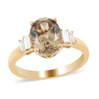 Iliana 18K Yellow Gold AAAA Turkizite, Diamond (G-H, SI) (0.20 cts) Ring (Size 10.0) (4.18 g) 2.25 ctw