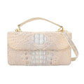 Grand Pelle Natural Genuine Crocodile Leather Crossbody Bag (10.62"x5.9"x3.54") with Detachable Shoulder Strap - Sticky add to cart bar
