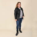 TAMSY Black Faux Leather Zip-Up Motorcycle Jacket - S - Sticky add to cart bar