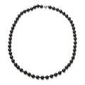 Shungite 220.00 ctw Beaded Necklace in Rhodium Over Sterling Silver 20 Inches - Sticky add to cart bar