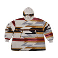 HOMESMART Beige and Red Tribal Printed Pattern Single Layer Sherpa Hoodie (76"x38") - Sticky add to cart bar