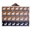 HOMESMART Leopard Pattern Polyester and Sherpa Hoodie Blanket with Pom Pom - Sticky add to cart bar